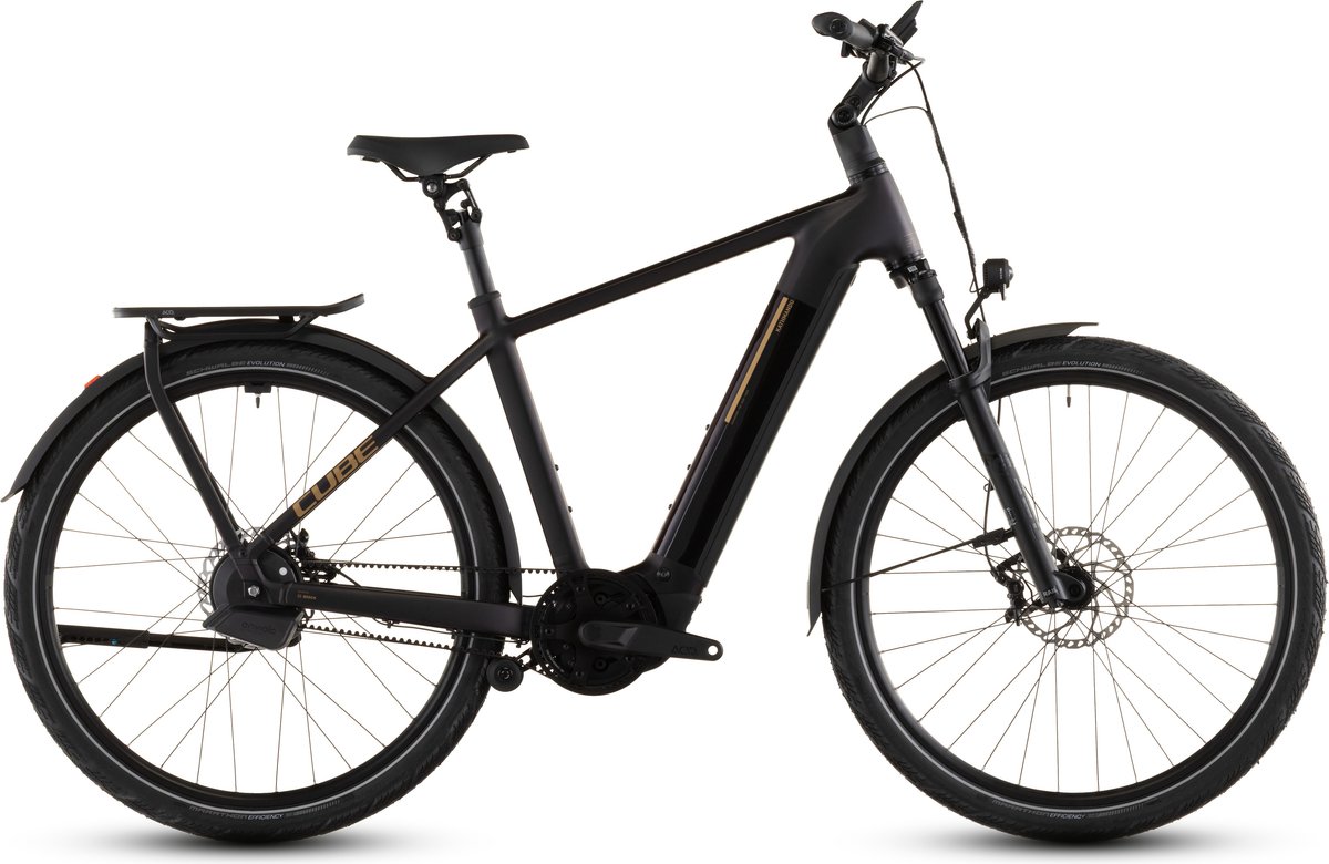 CUBE KATHMANDU HYBRID Comfort SLX 800 – Trapeze – Trekking E-Bike – 2026 – solareclipse / gold