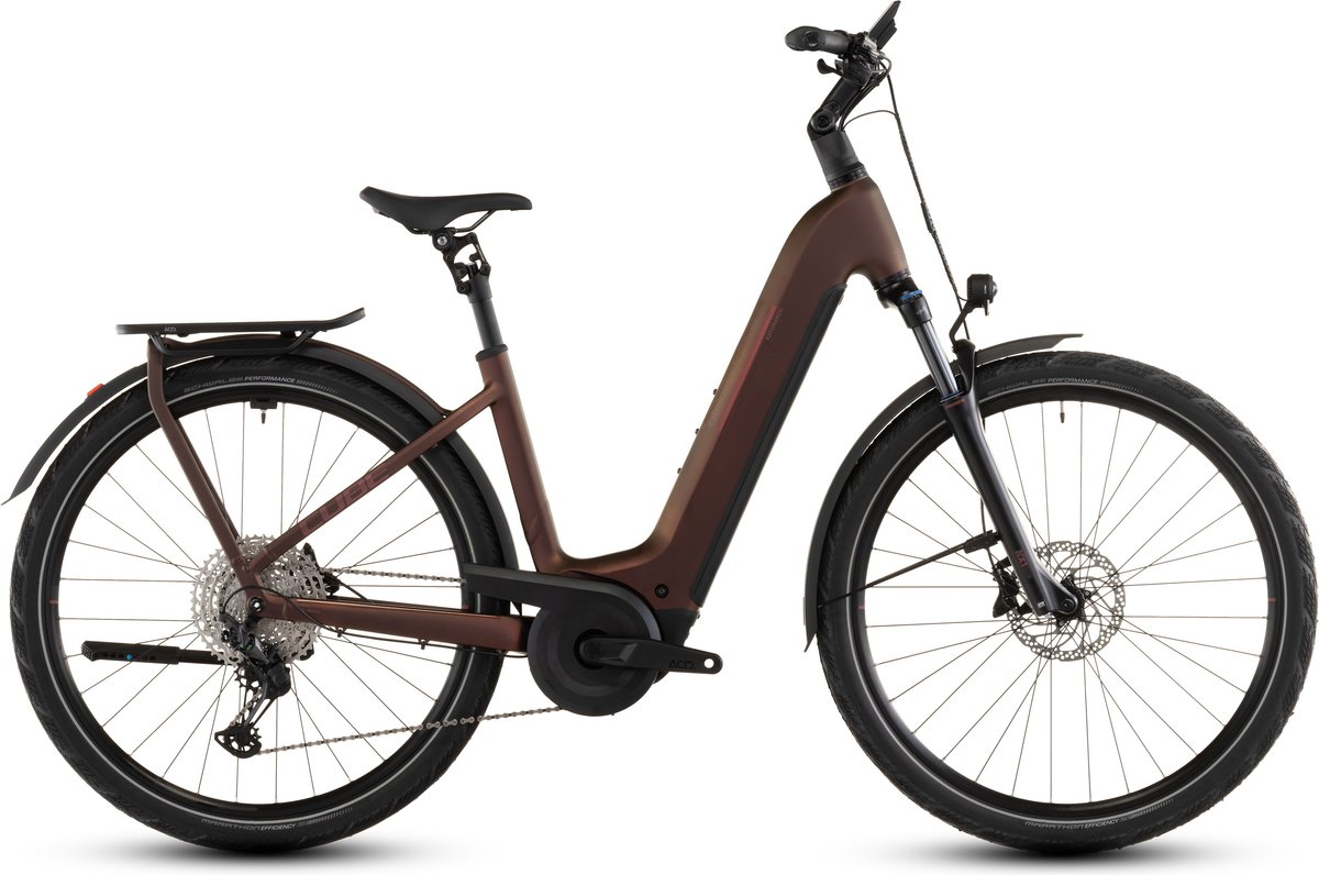 CUBE KATHMANDU HYBRID Pro 800 – Easy Entry – Trekking E-Bike – 2026 – sunglow / chrome