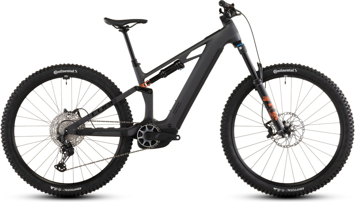 CUBE STEREO HYBRID ONE44 HPC SLX 800 – Carbon E-Mountainbike – 2026 – 29″ – slabgrey / orange