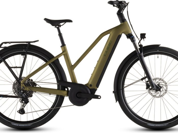 CUBE TOURING HYBRID Pro 800 – Trapeze – Trekking E-Bike – 2026 – goldenlime / black